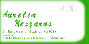 aurelia meszaros business card